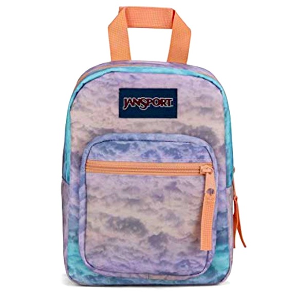 JanSport Big Break Insulated Lunch Bag Box Tote Cotton Candy Clouds - Picture 1 of 3